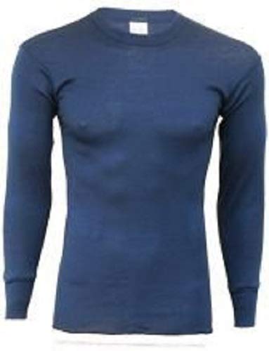 Indera Men's Polypropylene Performance Rib Knit Thermal Underwear Top, Navy, Medium von INDERA