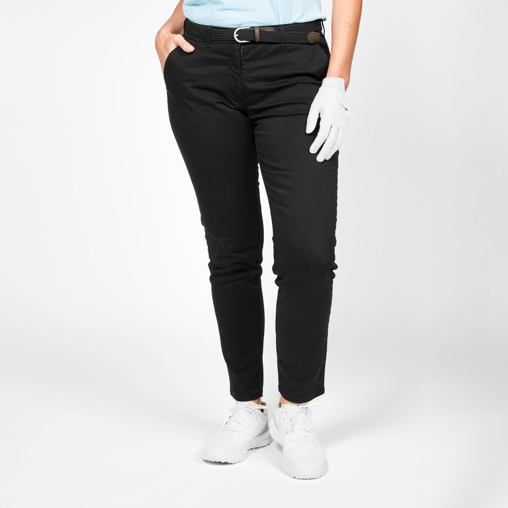 Damen Golf Hose Baumwolle - MW500 schwarz von INESIS