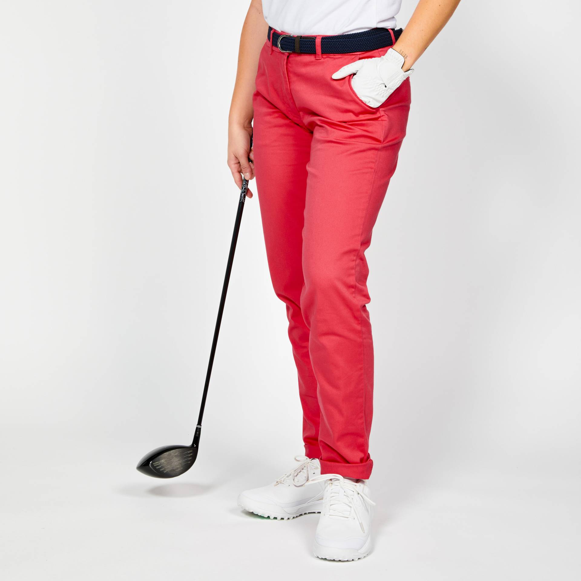 Damen Golfhose Baumwolle - MW500 rosa von INESIS