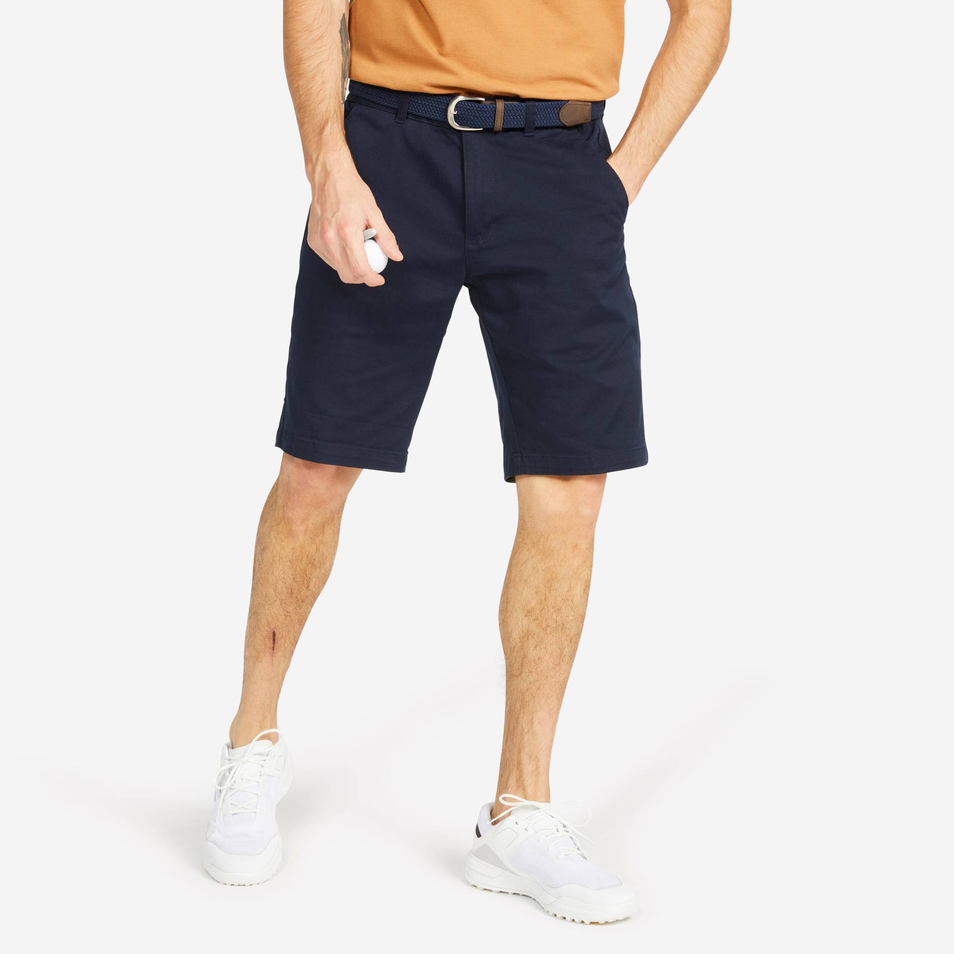 Herren Golf Chino-Shorts - MW500 marineblau von INESIS