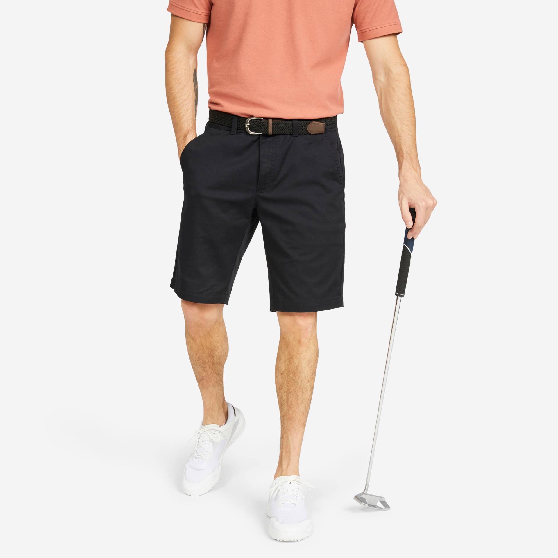 Herren Golf Chino-Shorts - MW500 schwarz von INESIS