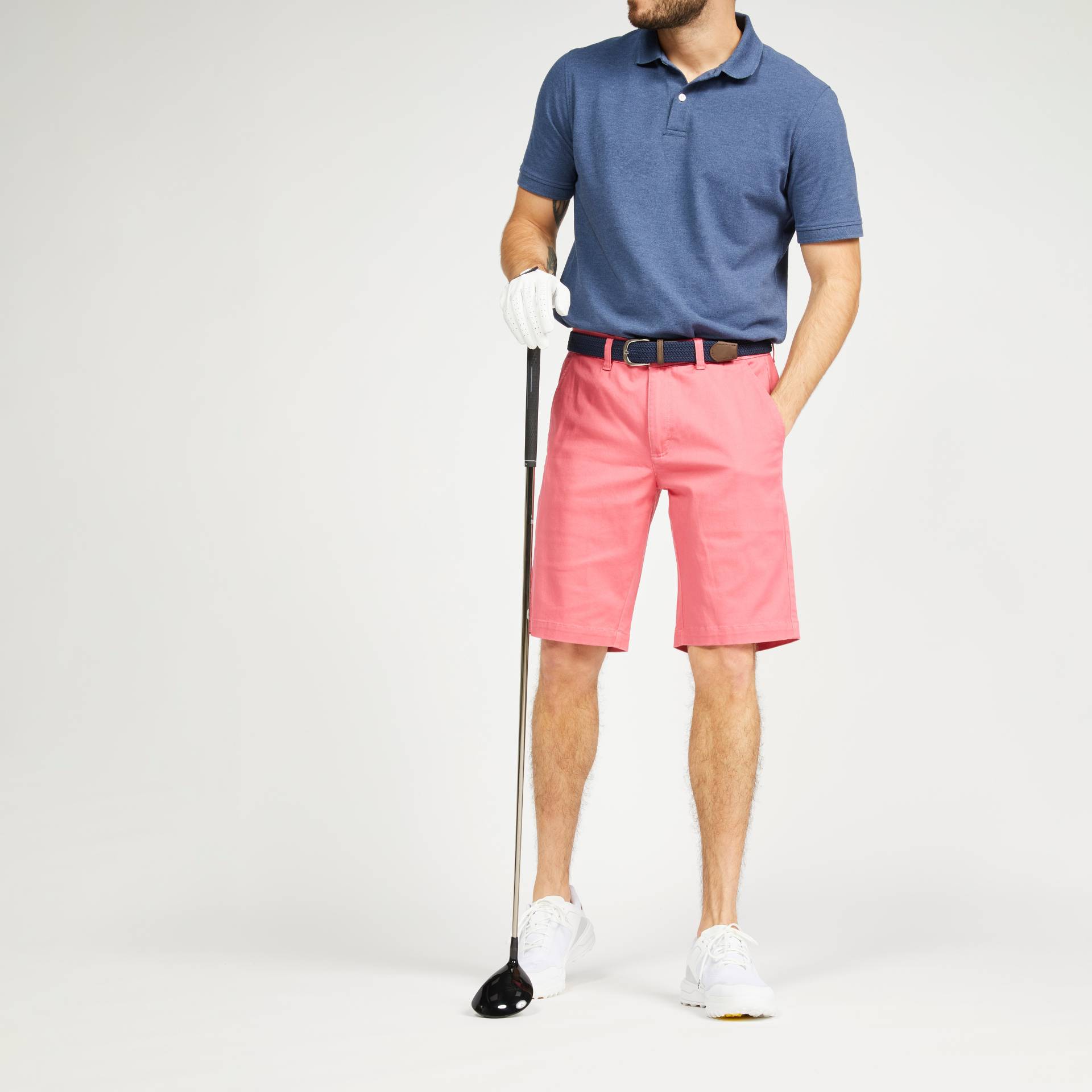 Herren Golf Chino-Shorts - MW500 rosa von INESIS