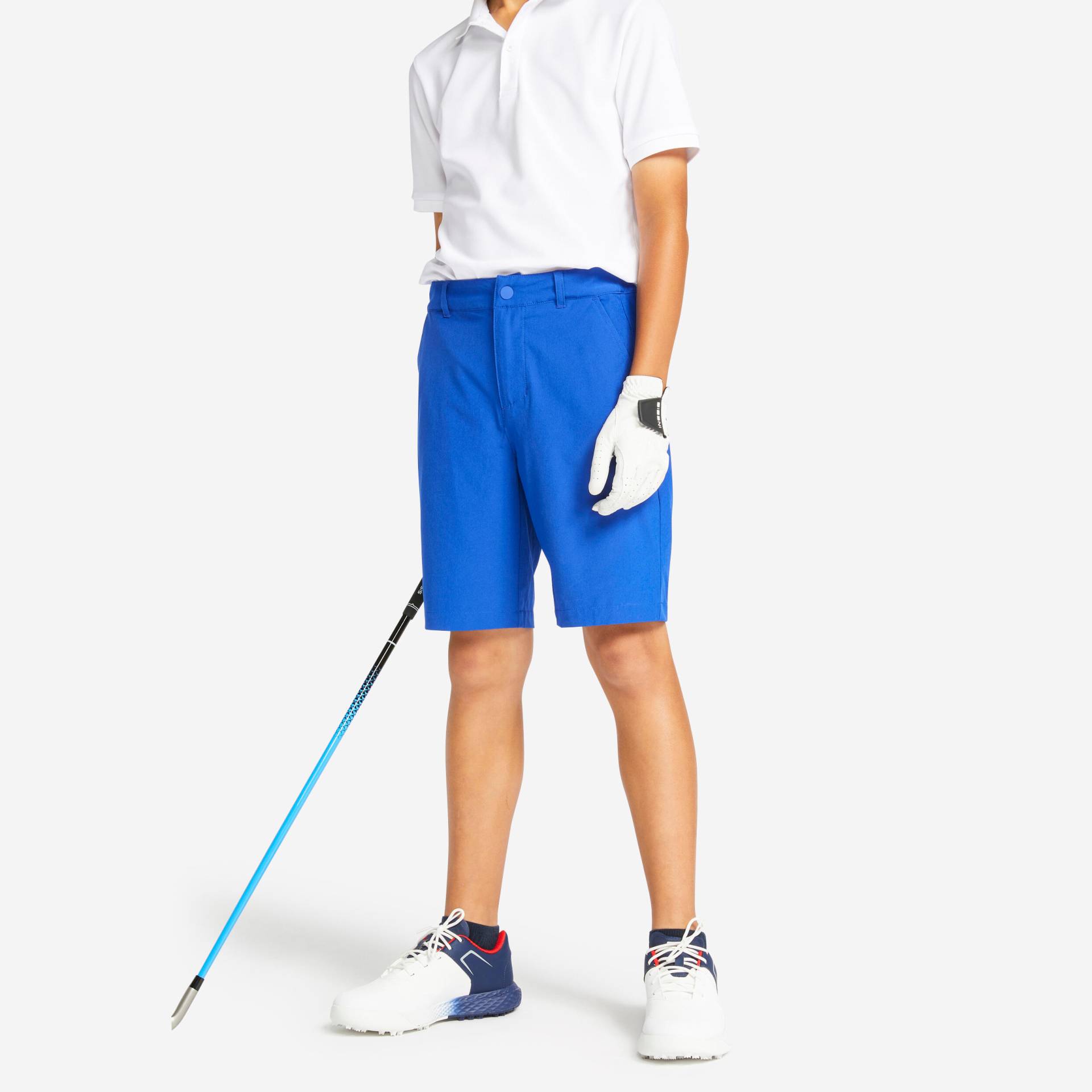 Kinder Golf Bermuda Shorts - MW500 blau von INESIS