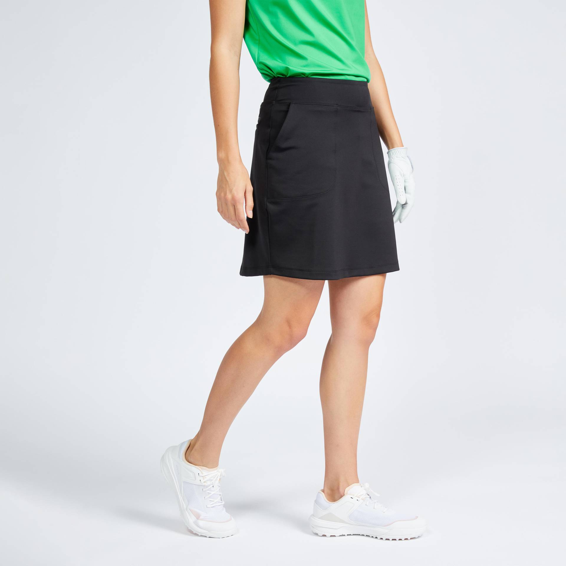 Damen Golf Skort - WW500 schwarz von INESIS