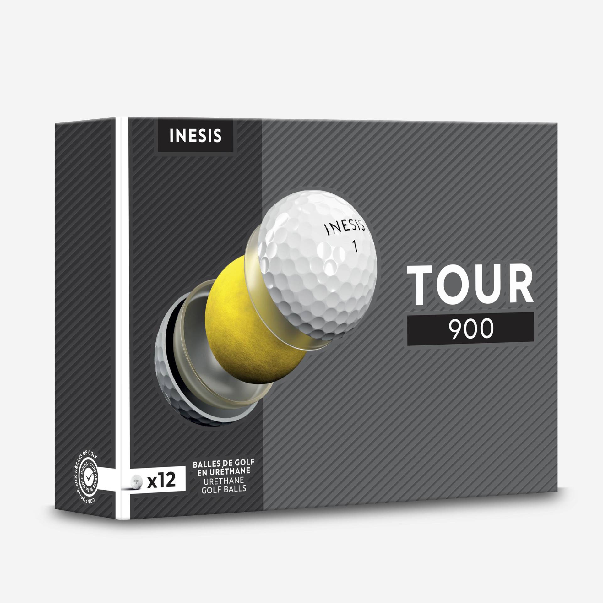 Golfbälle Inesis Tour 900 12 Stück weiss von INESIS