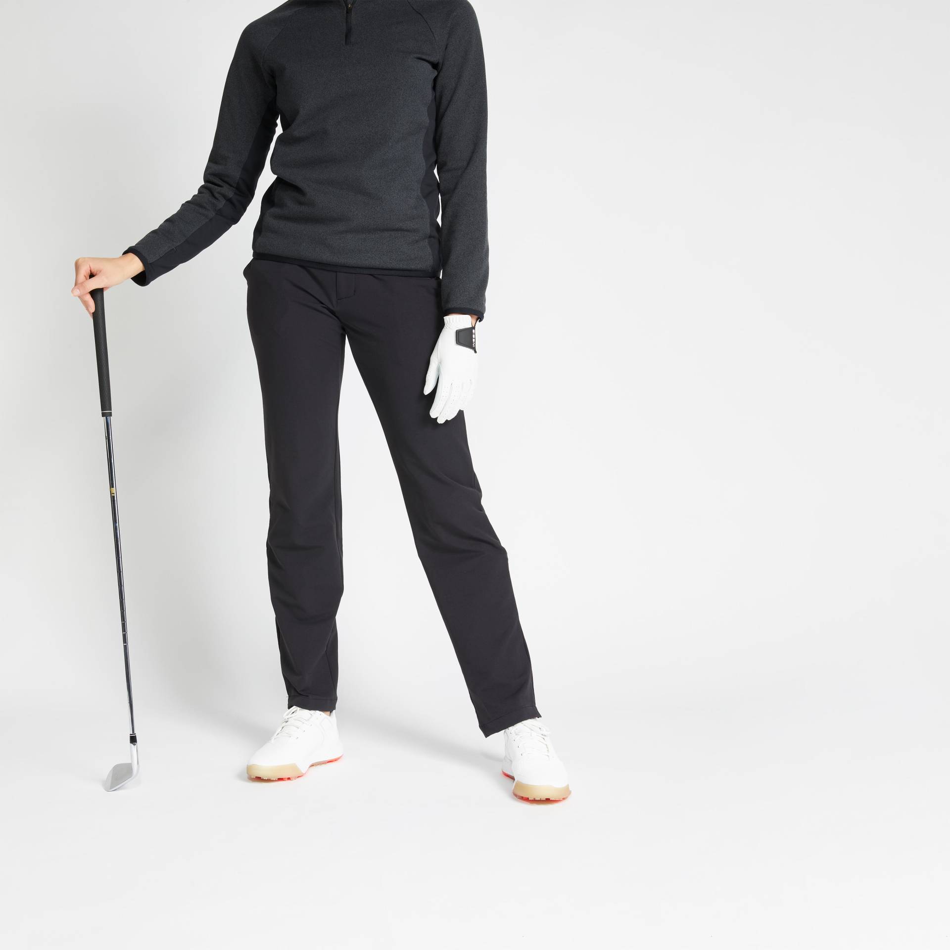 Damen Golfhose warm - CW500 schwarz von INESIS