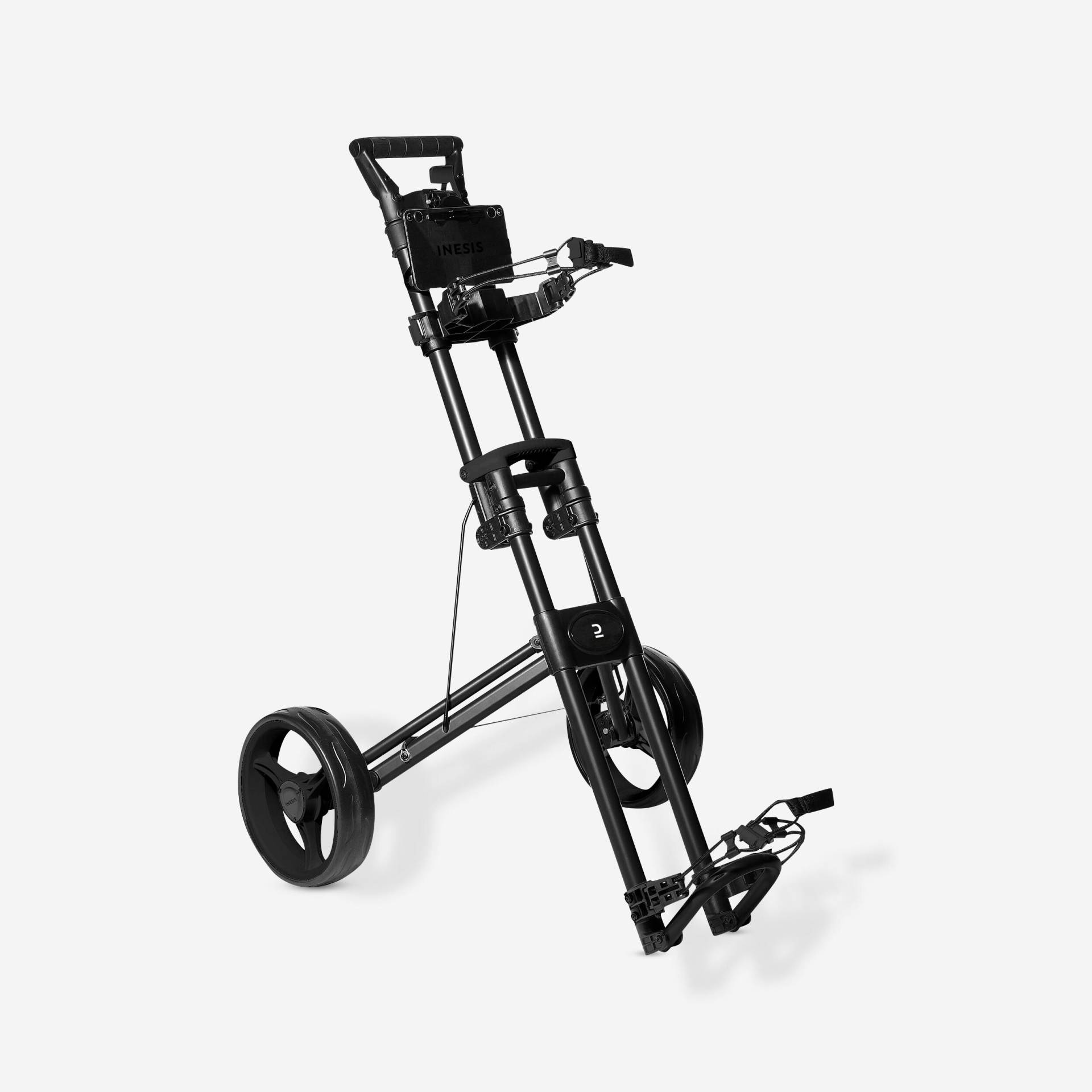 Golf Trolley 2-Rad kompakt schwarz von INESIS