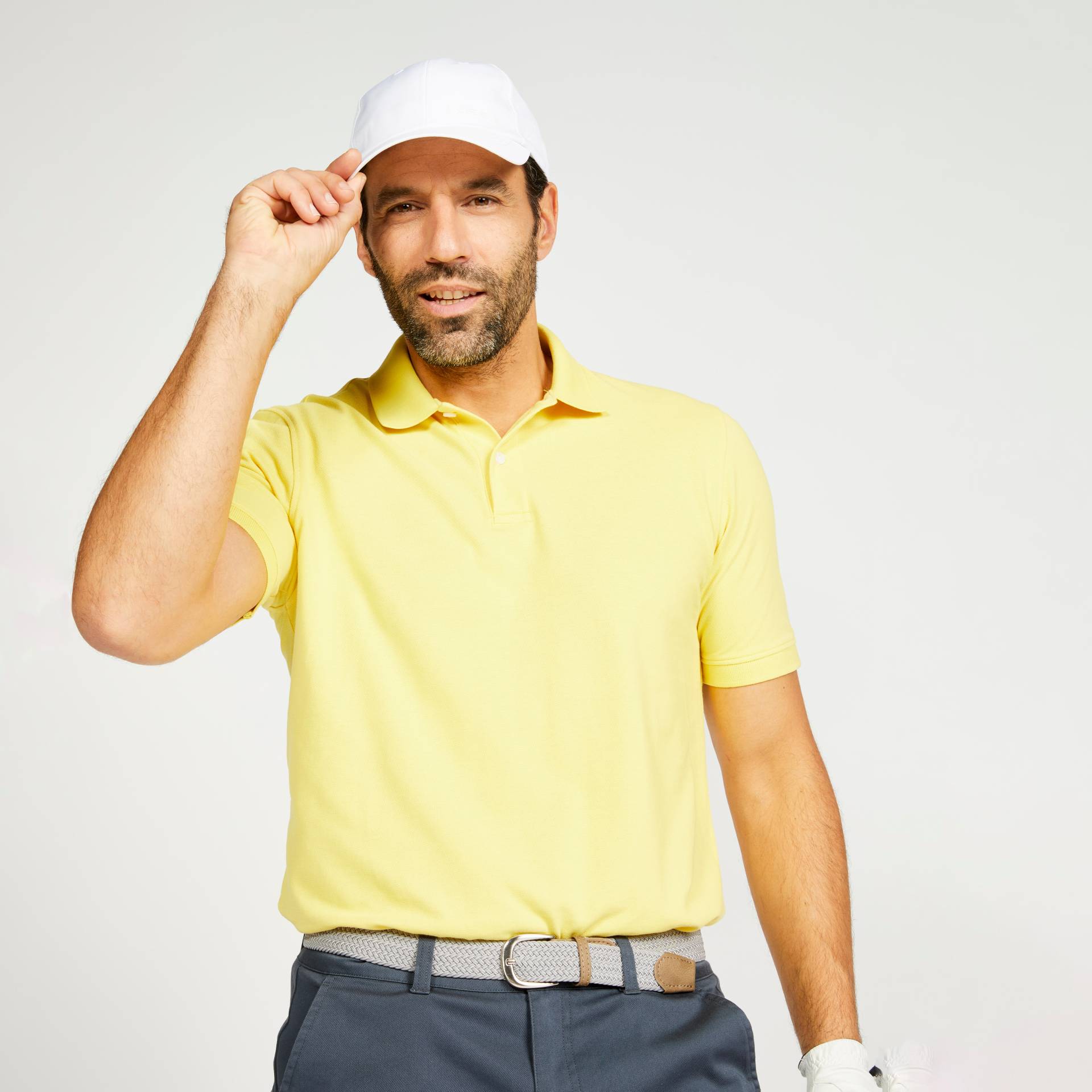 Herren Golf Poloshirt kurzarm - MW500 gelb von INESIS