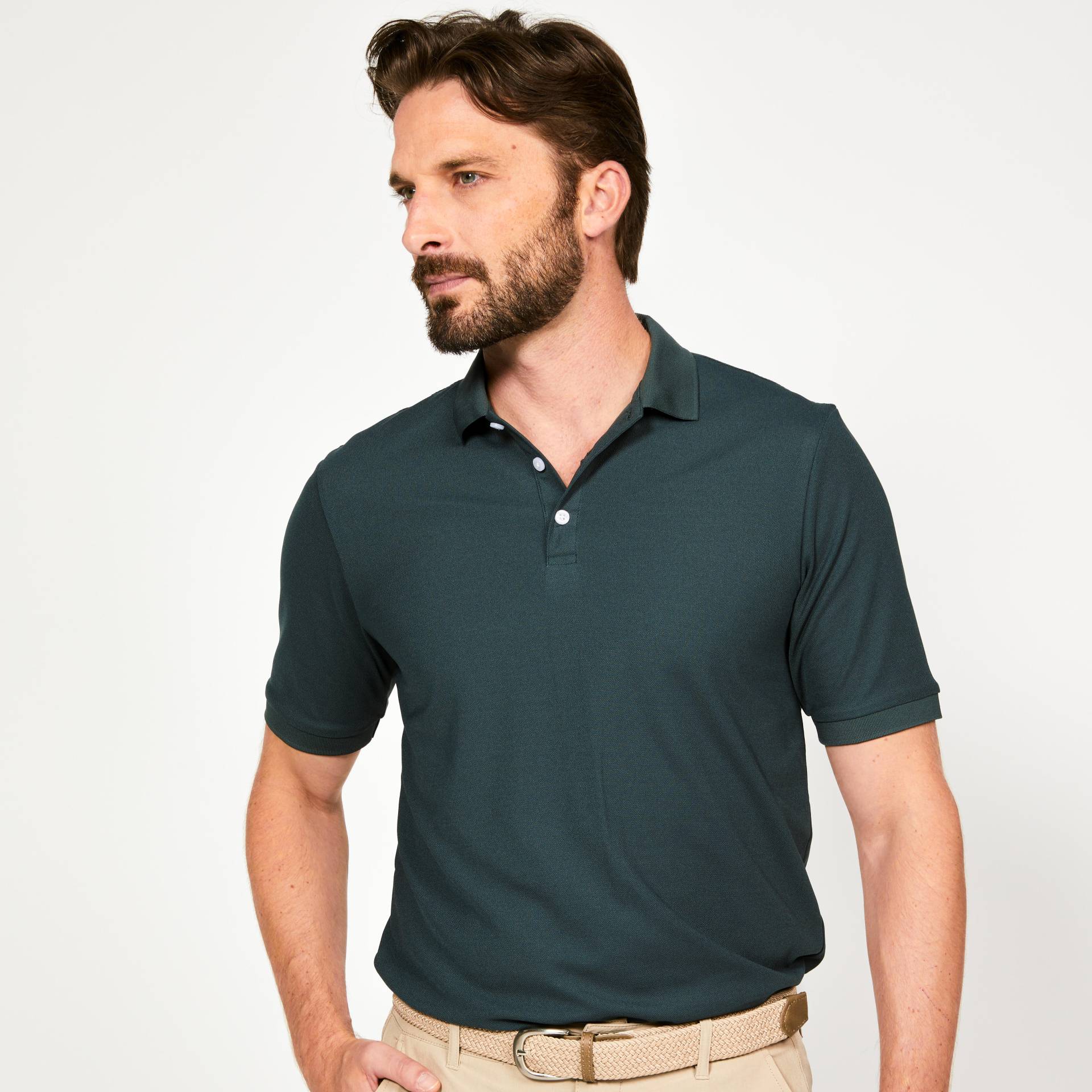 Herren Golf Poloshirt kurzarm - WW500 grün von INESIS