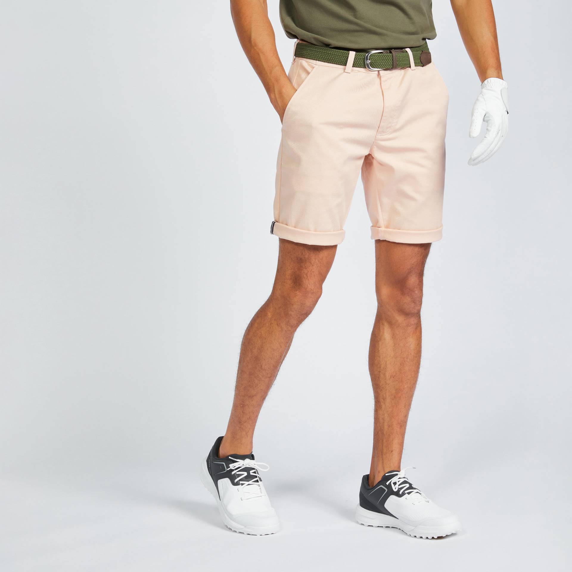 Herren Golf Shorts - MW500 blassrosa von INESIS
