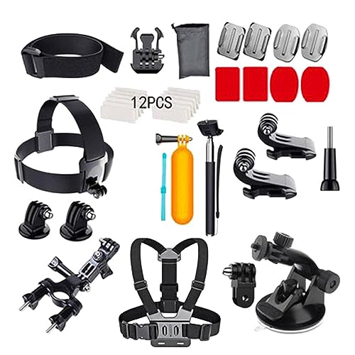 INF 37 Teile mit Zubehörsatz kompatibel mit GoPro, Set mit 37 Action-Kamera-Zubehörteilen zum Ergänzen und Erweitern der Sportkamera von INF