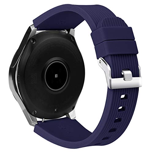 INF Armband Kompatibel mit Samsung Galaxy Watch 46mm, Galaxy Watch 3 45mm, Gear S3 Frontier/Classic, 22mm Weiche Silikon Ersatz Uhrenarmbänder für Huawei GT 2 46mm, Blau von INF