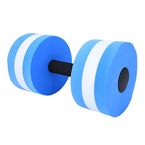 INIFLM Schaumstoff-Hantel, Sport-Trainings-Hanteln, Freundliche Wassergewichte für Poolübungen, Schaumstoff-Hantel-Fitnessgerät, Schwimm-Wassergewichte-Hantel-Set(Blau und weiß) von INIFLM