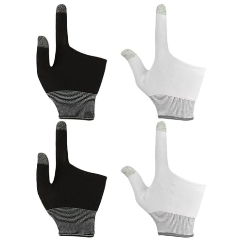 INOOMP 2 Paar Spielhandschuhe Gaming-Fingerhandschuhe Graphen-Fingerspitzenhandschuhe Mobile Gaming-Fingerärmel Poolhandschuhe Billard von INOOMP