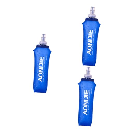 INOOMP 3 Stück Outdoor Wasserflasche Zusammenklappbarer Wasserbeutel Kompressions Wasserbeutel Reisen Reiten Sport Wasserbeutel von INOOMP