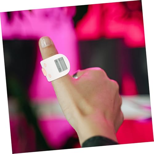 INOOMP Digitaler Fingerzähler mit LED Display Verstellbarer Ring Flexibler Silikon Finger clicker für Sport Stricken Laufen und Training Handlicher Elektronischer Zähler für Präzises von INOOMP