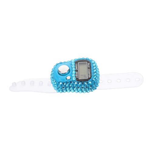 INOOMP Digitaler Mini Fingerzähler mit Strasssteinen Tragbarer Handzähler mit LCD anzeige Zurücksetzbarer Elektronischer Tally Counter für Sport Veranstaltungen und Stricken Dekoratives von INOOMP