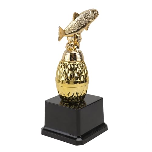 INOOMP Fischbelohnungstrophäe Goldene Auszeichnung Großmaulbarsch-Fischtrophäe Für Angelturniere Wettbewerbe (19 5 cm) von INOOMP
