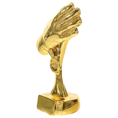 INOOMP Goldene Auszeichnung Trophäen Handschuhe Form Auszeichnung Pokale Für Sport Fußball Torwart Fußball Rugby-Wettbewerb Spielparty von INOOMP