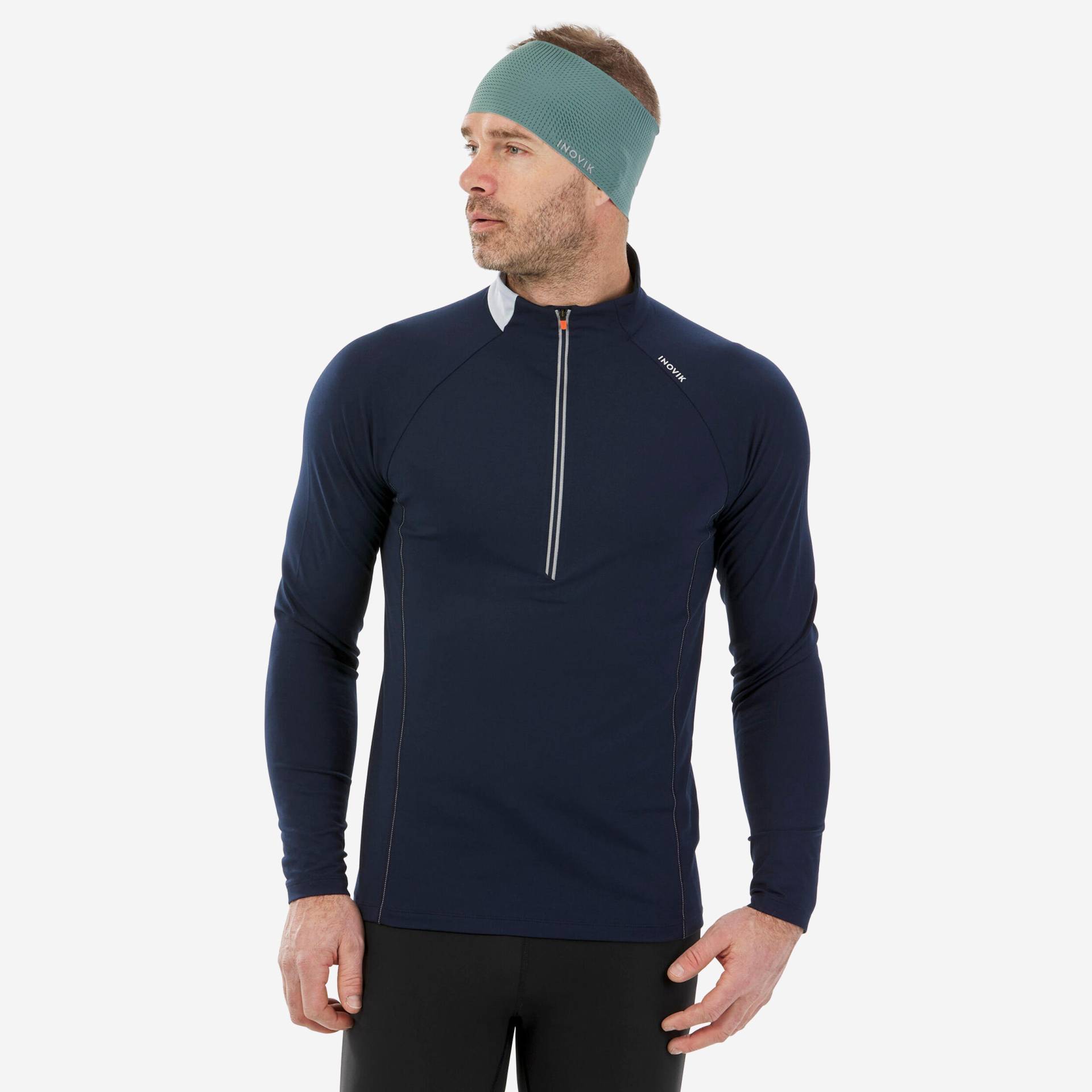 Langlaufshirt Herren langarm warm - XC S 100 marineblau von INOVIK