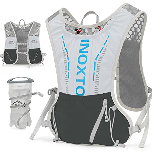 INOXTO Trinkweste-Rucksack, leicht, isoliert, mit 1,6 l Wasserblase, Tagesrucksack für Wandern, Trailrunning, Radfahren, Rennen, Marathon für Damen und Herren von INOXTO