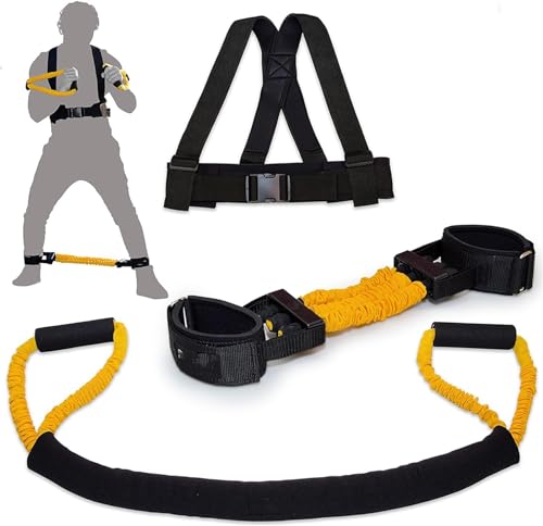 Box-Widerstandsband | Boxer Pro | Box-Widerstandsbänder-Set für Schattenboxen, kommt mit Fußfesseln | Ideale Ergänzung zu Ihrer Heimboxausrüstung (Color : Yellow) von INSTR