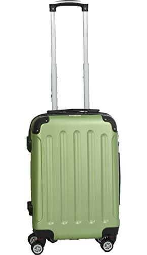 INVIDA Glüückskind Luxus Hartschalen Koffer Trolley mit 4 Zwillingsrollen in Grün Größe: L von INVIDA