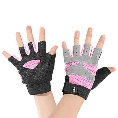 IPENNY Kinder-Fahrradhandschuhe Halbfingerhandschuhe für Mädchen und Jungen Sport rutschfeste Fäustlinge Tretroller Handschuhe Fitnesshandschuhe für Outdoor Radfahren Reiten Straßenreithandschuhe von IPENNY