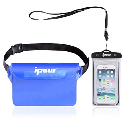 ipow wasserdichte Handyhülle & Tasche, Handytasche Beutel für Wassersport, Unterwasser, Schwimm von ipow