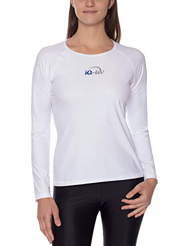 iQ-Company Damen UV-Schutz Kleidung 300 langarm T-Shirt, Weiß, 44 (Herstellergröße: XL) von iQ-UV