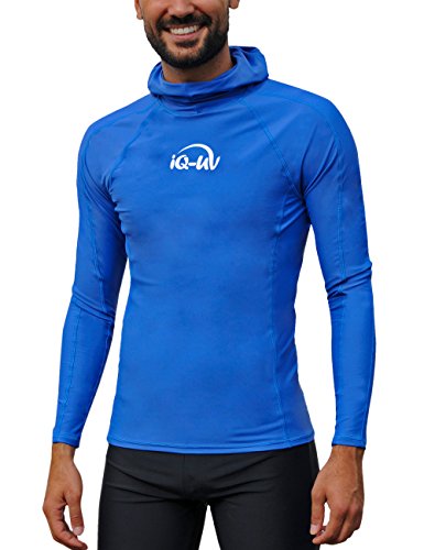 iQ-UV Herren UV 300 Hooded Shirt Long Sleeve, Dark-Blue, XXL (56) von iQ-UV