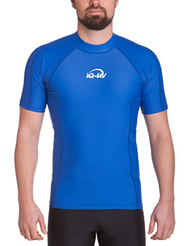 iQ-UV Herren UV 300 Slim Fit Kurzarm T-Shirt, blau (Dunkelblau), L (52) von iQ-UV