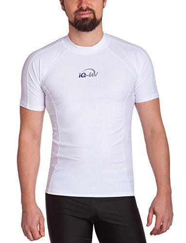 iQ-UV Herren UV 300 Slim Fit Kurzarm T-Shirt, weiß (weiß), M (50) von iQ-UV