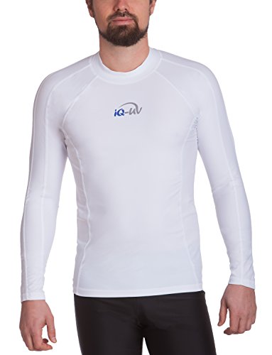 iQ-UV Herren UV-Shirt IQ 300 Watersport Long Sleeve, Weiß (White), M (50) von iQ-UV