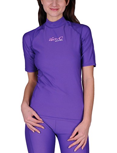 iQ-UV Damen UV 300 Shirt Slim Fit Watersport, Purple, S von iQ-Company