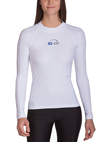 iQ-UV Shirt Damen Langarm Slim Fit Weiß M (40) von iQ-UV