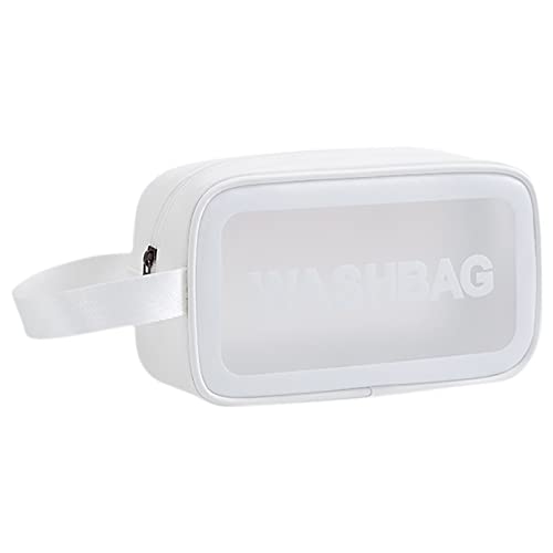 IQYU Handy Gürtel Taschen S-Sets Waschbeutel mit für Reisen Make-up-Taschen multifunktionale wasserdichte PVC-Aufbewahrungstasche Beamer Taschen (White, One Size) von IQYU