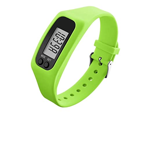 Aktivitätstracker Armband, Schrittzähler ohne app und Handy kein Bluetooth Pedometer Fitness Uhr Schrittzähler Sportuhr Band Fitness Tracker (Color : Grün, Size : 24 * 3) von IRON JF
