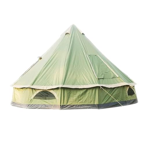 Camping Zelt Strandzelt 5–8 Personen Rundes Glockenzelt Oxford Indien Zelt Familienzelt Tragbares Zelt Für Camping Im Freien Tragbares Zelt für Reisen (Color : Grün, Size : One Size) von IRYZE
