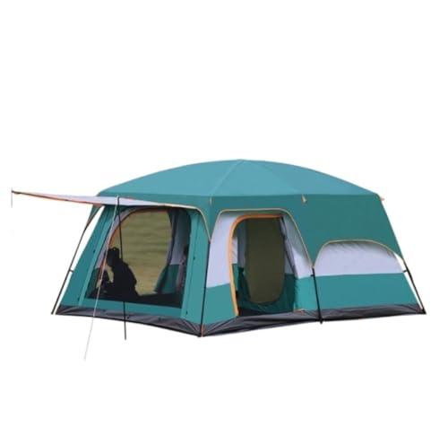 Camping Zelt Strandzelt Outdoor-Camping-Zelt Mit Veranda, Tragbares Cabana-Zelt, Familienzelt, Kuppelzelt Für Camping, Wandern Tragbares Zelt für Reisen (Color : Grün, Size : 380 * 260 * 200cm) von IRYZE