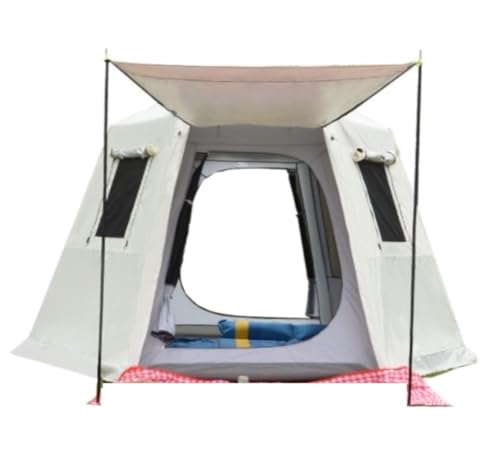 Camping Zelt Strandzelt Pop-Up-Zelt, Strandzelt, Sonnenschutz, Outdoor-Camping, Familienzelt, Einfacher Aufbau Für Wandern Tragbares Zelt für Reisen (Color : White, Size : 330 * 330 * 195cm) von IRYZE
