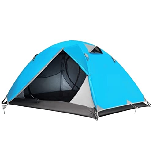 Camping Zelt Strandzelt Regendichtes Kuppelzelt 8,5 Aluminiumstange Familienzelt Campingausrüstung 2 Personen Wandern Außenzelt Tragbares Zelt für Reisen (Color : D, Size : 200X140X110CM) von IRYZE