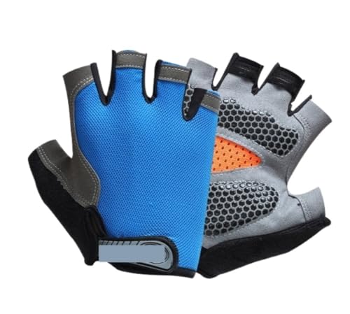 IRYZE Sporthandschuhe Fahrradhandschuhe Herren Damen Fingerlose Handschuhe Sport Radfahren Fitness Workout Handschuhe Handschuhe Motocross (Color : Blue, Size : M) von IRYZE