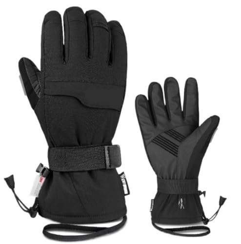 IRYZE Sporthandschuhe Handschuh Winter Super Warm 3M Thinsulate Schneemobil Touchscreen Motorrad Radfahren Handschuhe Motocross (Color : Black, Size : M) von IRYZE