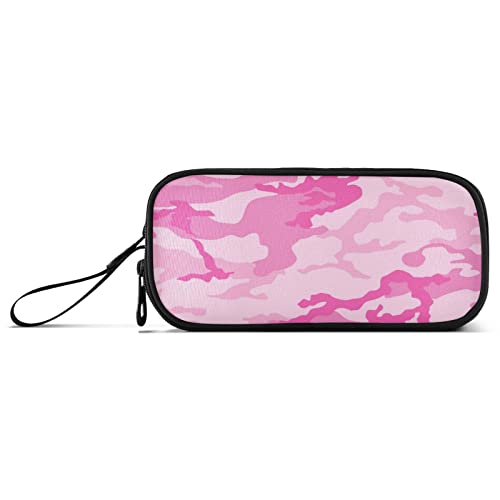 Camouflage Pencil Case,Pink Camouflage PatternPen Pouch Bag Large Capacity Makeup Bag for Girls Boys Teens Students Middle School College Office, camouflage, Einheitsgröße, Taschen-Organizer von ISAOA