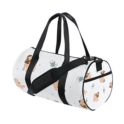 ISAOA Turnbeutel Cute Pugs Sport Duffel Bag für Damen und Herren von ISAOA