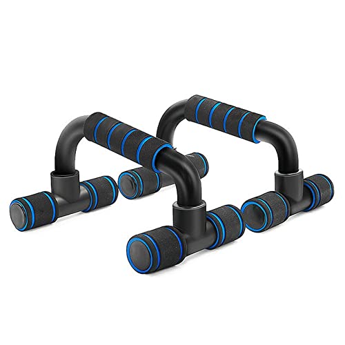 ISCBAFYX 1 Paar Liegestützständer, Griffe für Fitnessgeräte, Brust, Körperbau, Sport, Muskeltraining, Liegestützständer (Farbe: Blau) von ISCBAFYX