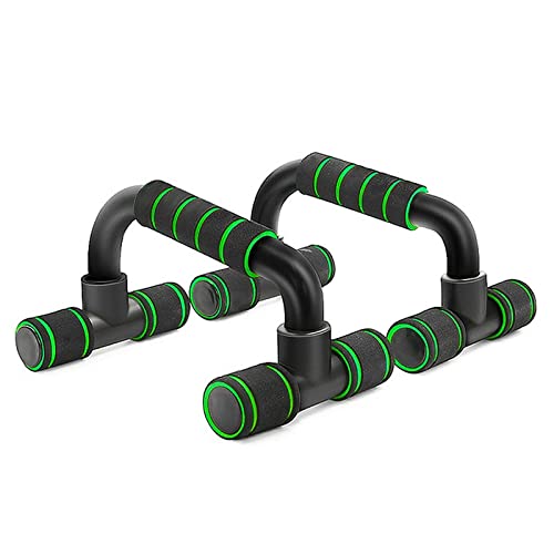 ISCBAFYX 1 Paar Liegestützständer, Griffe für Fitnessgeräte, Brust, Körperbau, Sport, Muskeltraining, Liegestützständer (Farbe: Grün) von ISCBAFYX