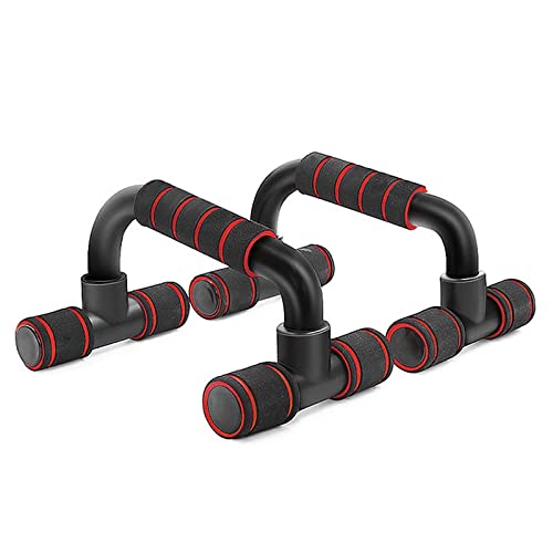 ISCBAFYX 1 Paar Liegestützständer, Griffe für Fitnessgeräte, Brust, Körperbau, Sport, Muskeltraining, Liegestützständer (Farbe: Rot) von ISCBAFYX