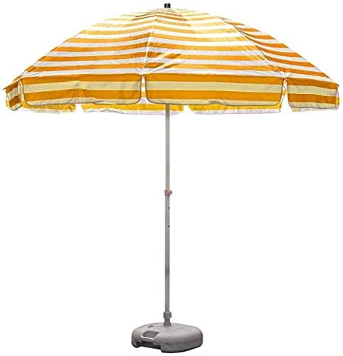 ISCBAFYX Belüfteter Tischschirm, Garten-Sonnenschirme für den Außenbereich, 2,4 m, robuster Strandschirm mit Streifen, 21,6 cm großer Außenschirm mit Stabiler Stange und 8 Rippen, für Strand, von ISCBAFYX